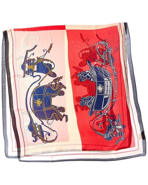 La Fiorentina Red Printed Scarf