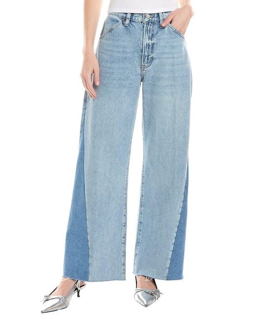 FRAME Blue Le Baggy Fairytale Palazzo Jean