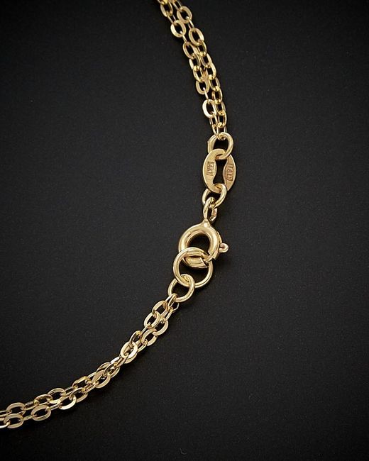 Italian Gold Black 14k Double Strand Bracelet