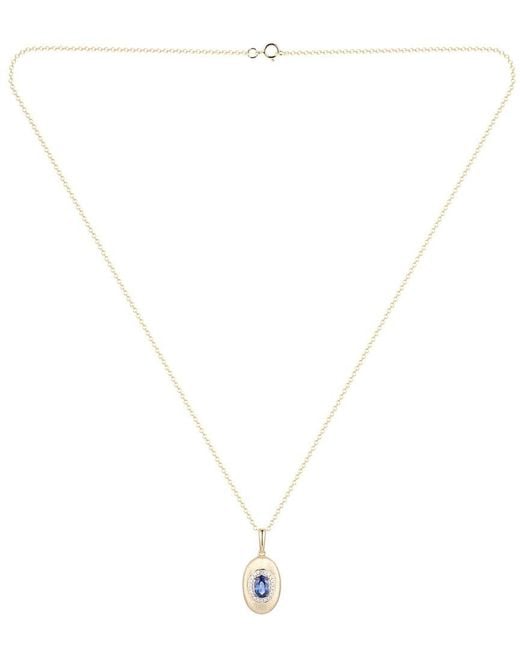 Gregg Ruth White 14K 0.49 Ct. Tw. Diamond & Sapphire Pendant