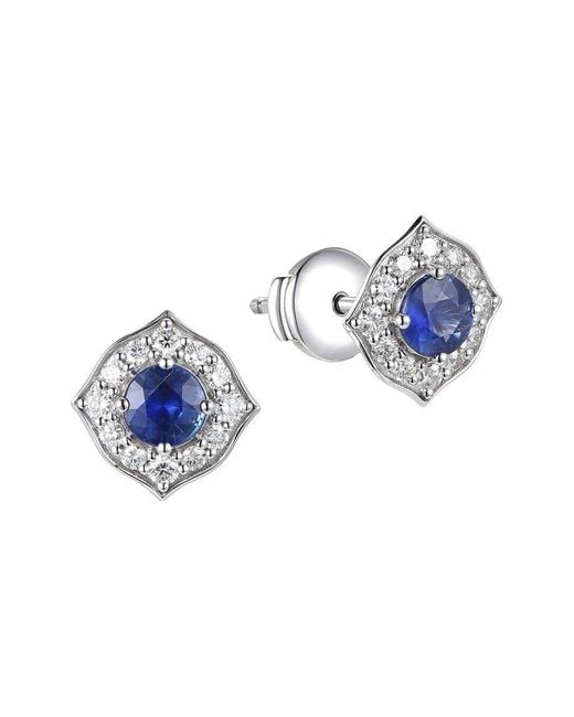 Gregg Ruth Blue 14K 1.45 Ct. Tw. Diamond & Sapphire Earring