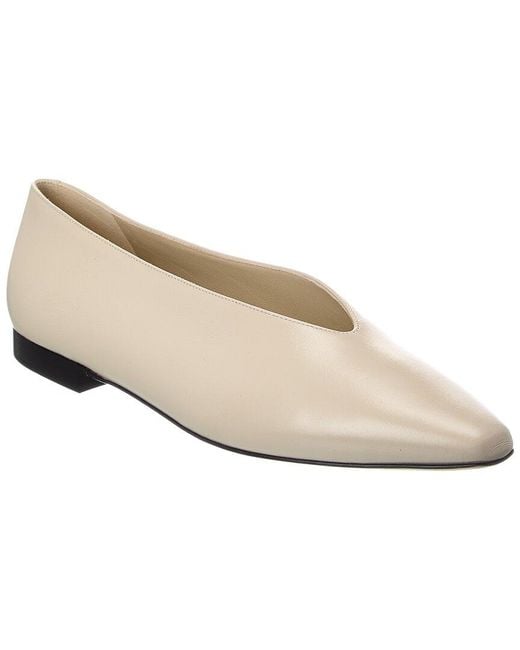 Jimmy Choo White Margot Leather Flat