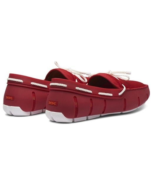 Swims Red Braided Lace Loafer for men