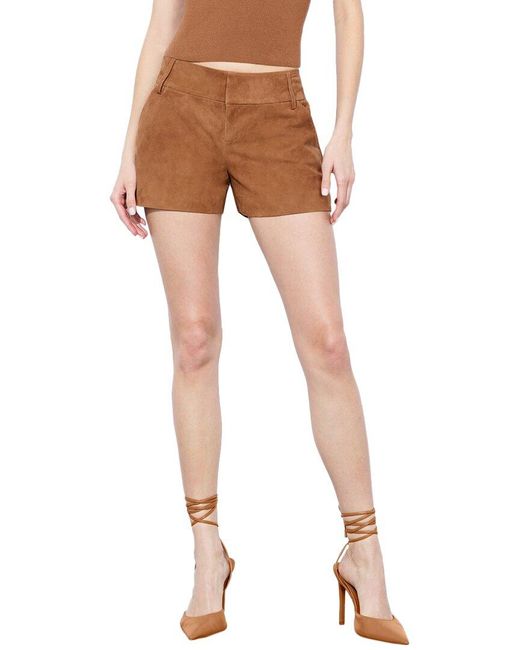 Alice + Olivia Natural Alice + Olivia Cady Leather Short