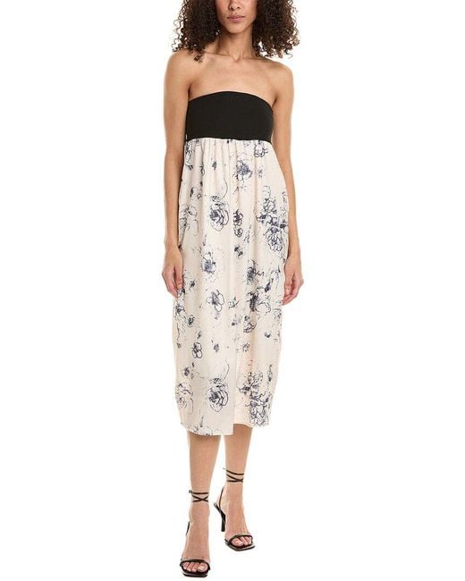 Femme Society Black Strapless Midi Dress