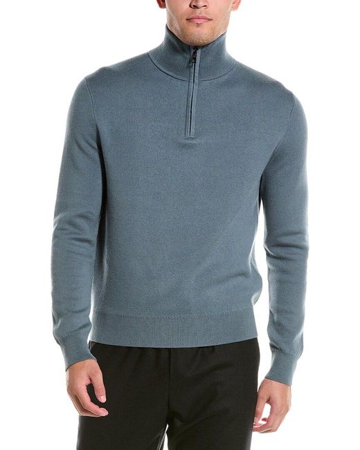 The Kooples Blue Wool-blend Funnel Neck Sweater for men