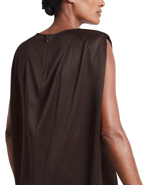 Reiss Brown Camille Wool-Blend Tunic Top