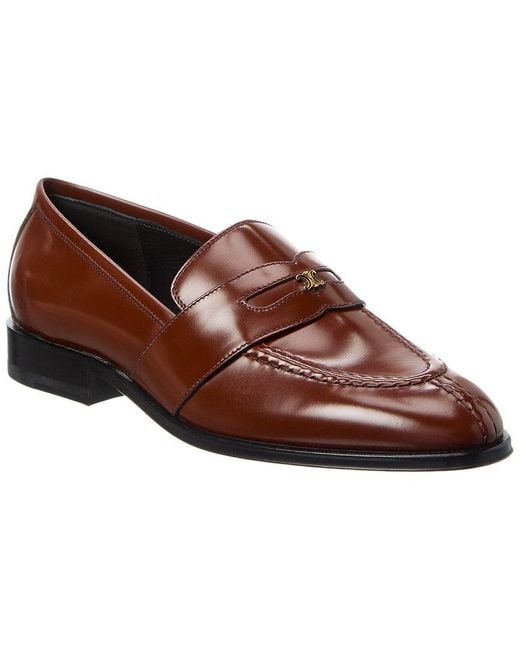 Céline Brown Triomphe Margaret Leather Loafer