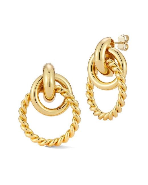 Chloe and Madison Metallic Jewelry Plated Statement Drop Earrings