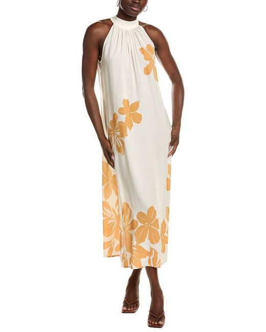 Vince Camuto Metallic Printed Maxi Dress