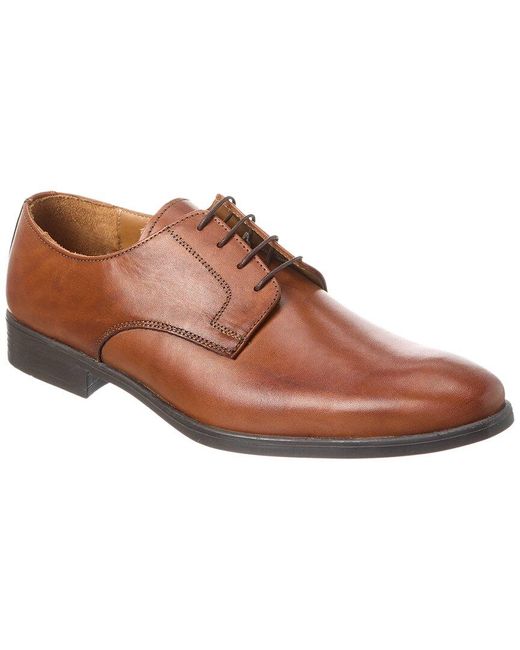 Alfonsi Milano Brown Leather Derby for men