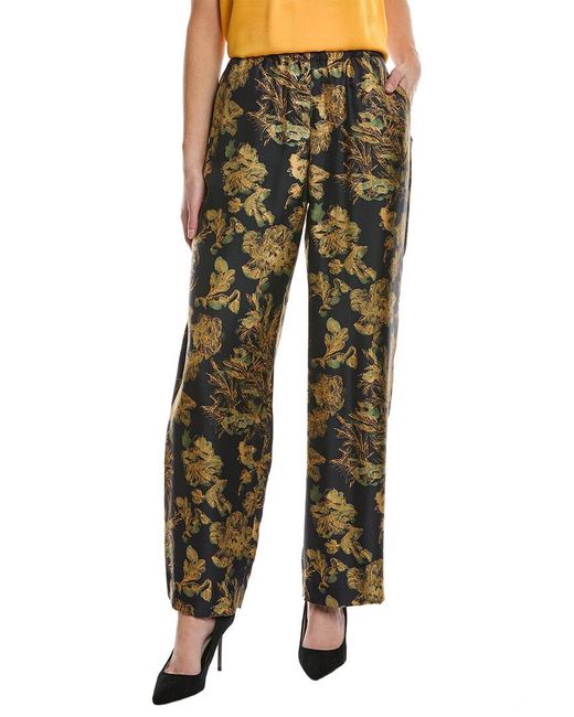 Lafayette 148 New York Green Perry Silk Pant