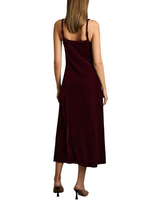 Reiss Purple Margot Velvet Slip Dress
