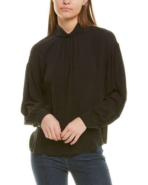 silk mock neck