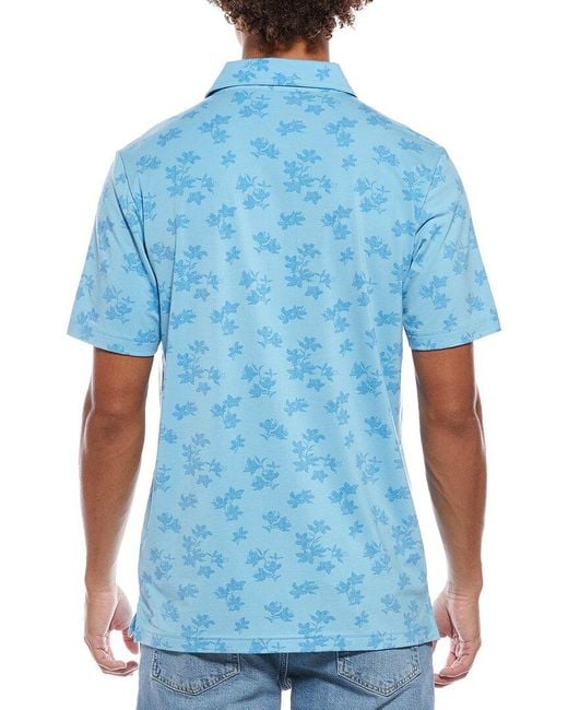 Travis Mathew Blue Port Day Polo Shirt for men