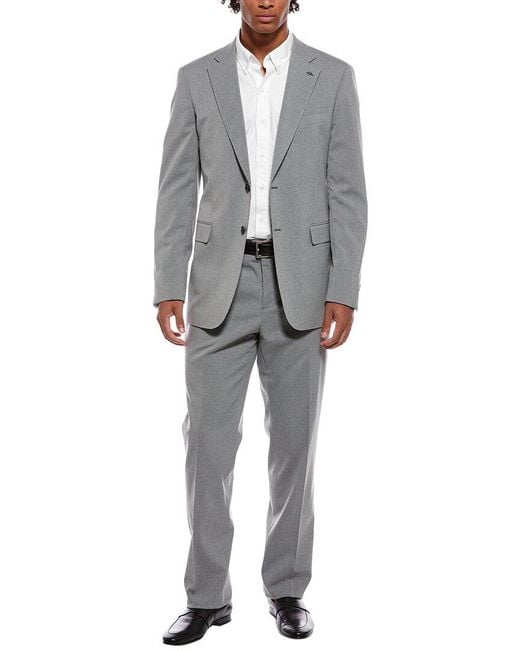 Scotch & Soda Gray 2pc Suit With Flat Front Pant for men