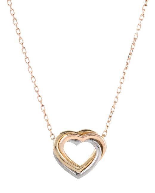 Cartier Metallic Trinity Heart Pendant Necklace