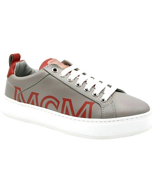 MCM White Leather Sneaker