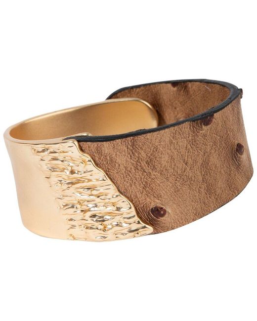 Saachi Brown Matte Gold Wild Ways Bracelet