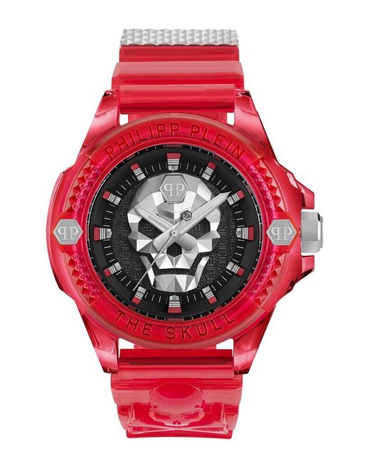 Philipp Plein The $kull Synthetic Red Watch Pwwaa0223 Silicone for men