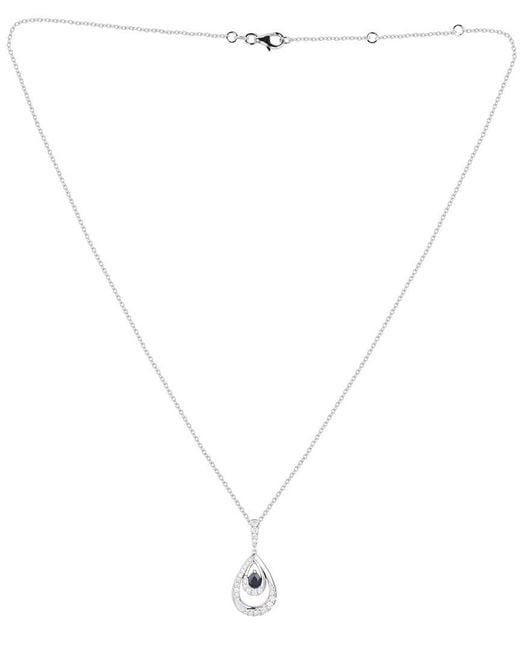 Gregg Ruth White 14K 0.78 Ct. Tw. Diamond & Sapphire Pendant