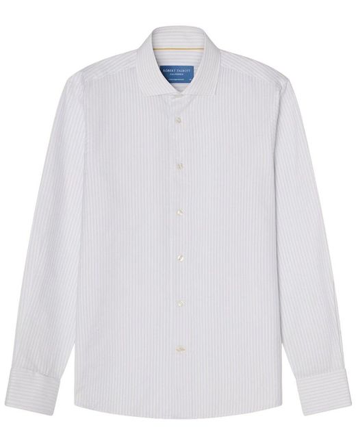 Robert Talbott White Reynolds Dobby Stripe Shirt for men