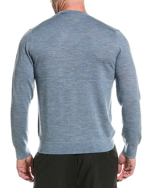 Vince Blue Wool Crewneck Sweater for men