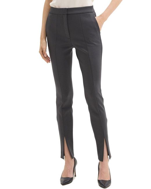 Theory Blue High-Waist Slim Pant