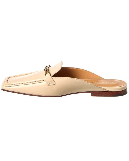 Tod's White Leather Mule