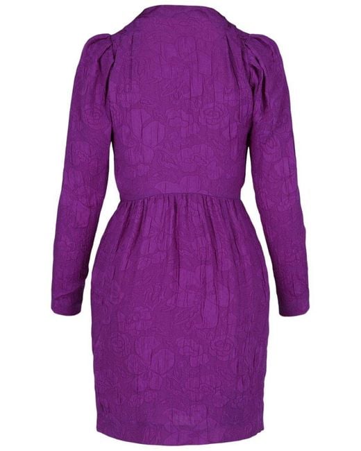 Stella McCartney Purple Jaycee Silk Dress