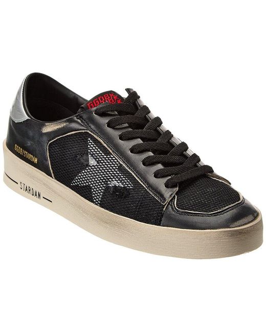 Golden Goose Deluxe Brand Black Stardan Leather & Mesh Sneaker for men