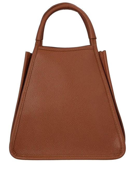 Longchamp Brown Le Foulonne Small Leather Handbag