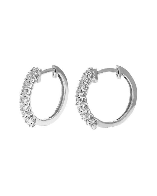 Amairah Metallic 0.08 Ct. Tw. Lab-Grown Diamond Hoops