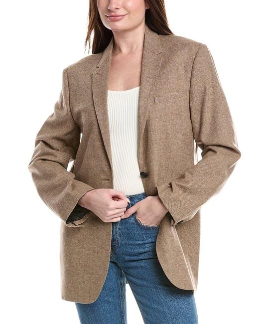 Rag & Bone Natural Odessa Wool-Blend Blazer