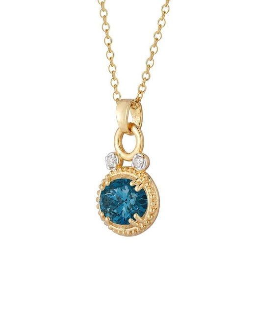 Reiss Blue 14K 3.05 Ct. Tw. Diamond & London Necklace