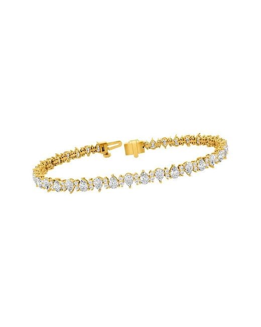 Lab Grown Diamonds Metallic 14K 5.51 Ct. Tw. Lab-Grown Diamond Tennis Bracelet