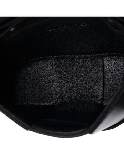 Bottega Veneta Black Maxi Intrecciato Leather Cassette Crossbody Candy (authentic Pre-loved)