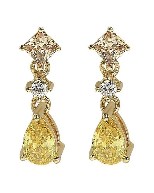 Suzy Levian CZ Jewelry Metallic Suzy Levian Silver Cz Dangle Earrings