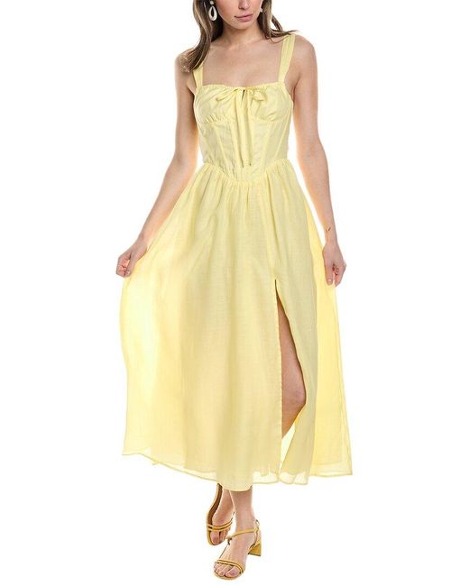 Bardot Yellow Esra Midi Dress