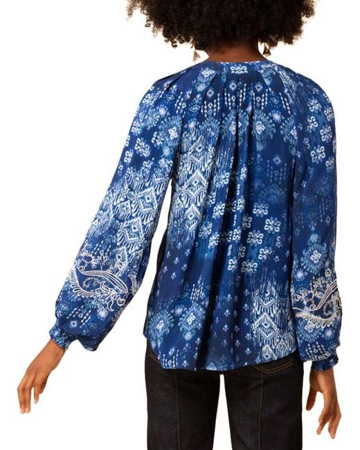 Hale Bob Blue Bailey Blouse
