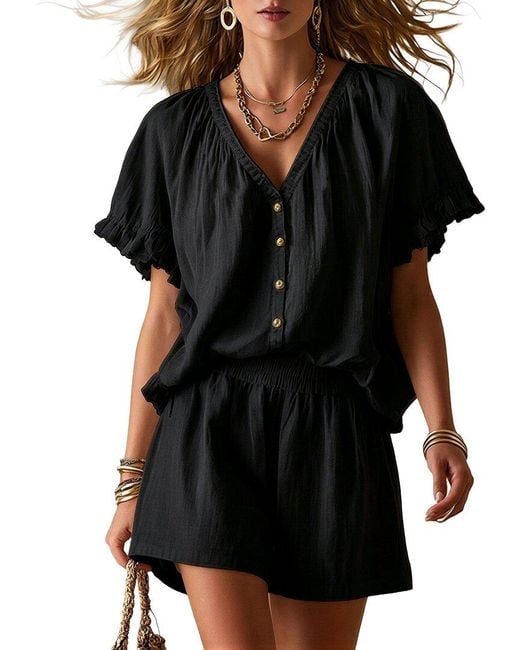 Vincent Black 2Pc T-Shirt & Short Set