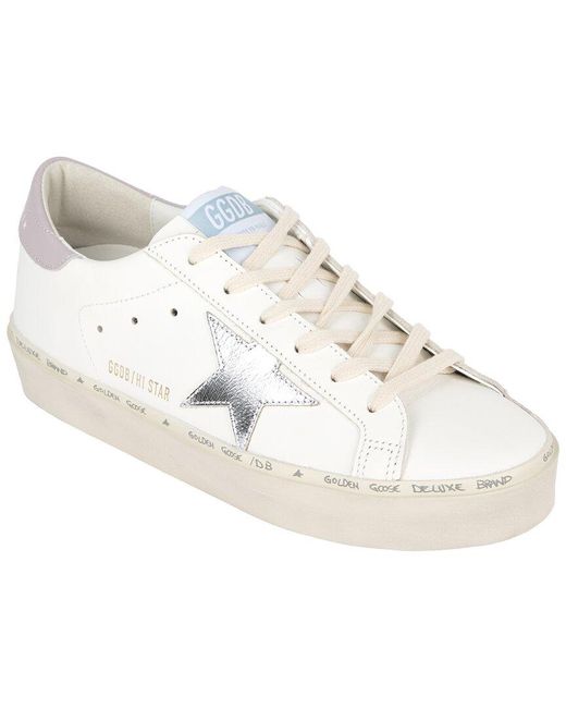 Golden Goose Deluxe Brand White Hi Star Leather Sneaker
