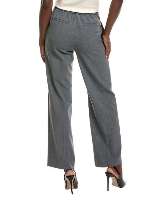 Weekend by Maxmara Gray Petra Wool-Blend Trouser