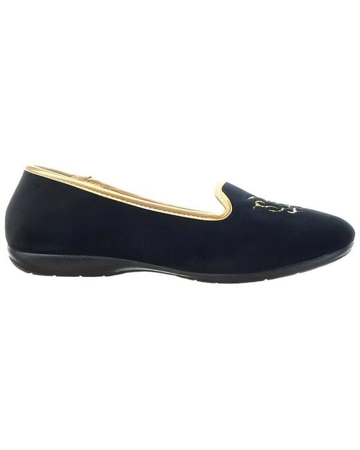 Menina Step Black Royal Leather Slipper