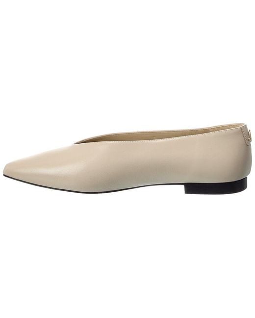 Jimmy Choo White Margot Leather Flat