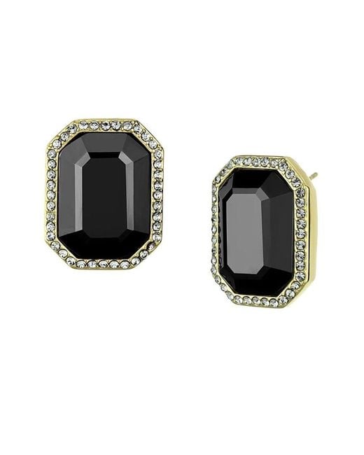 Alamode Jewelry Black Plated Stainless Steel Earring