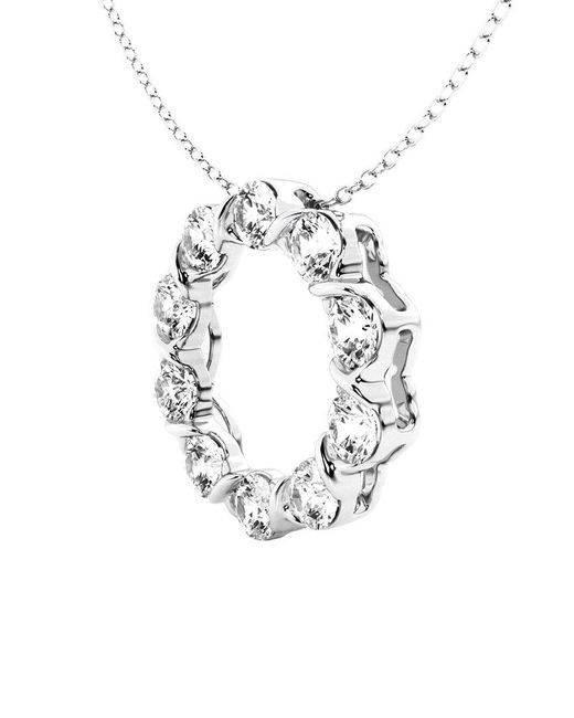 Lab Grown Diamonds Metallic 14k 2.00 Ct. Tw. Lab Grown Diamond Pendant