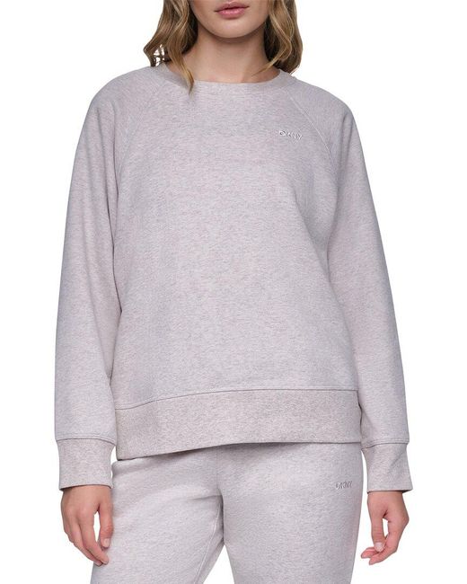DKNY Gray Pullover Sweatshirt