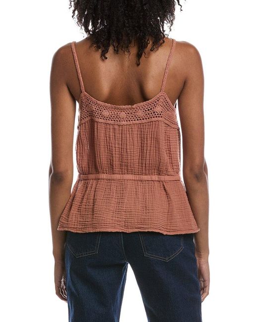 Michael Stars Red Dahlia Waist Tie Tank