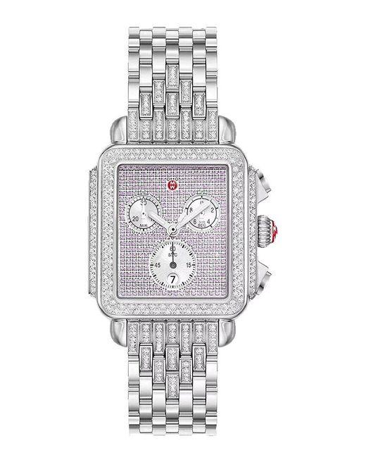 Michele White Limited Edition Deco Diamond Watch